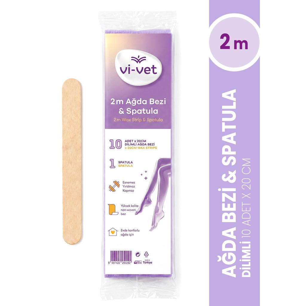 Vi-Vet Waxing Strips with Spatula for Smooth Skin 10-Pack