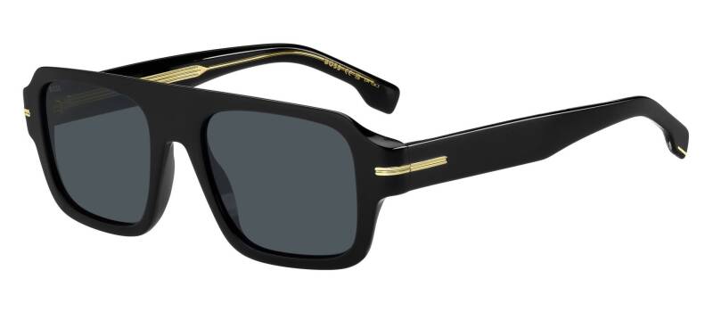 Hugo Boss 1595/S Blue Avio AR Men's Sunglasses - Black/Blue