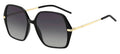 Hugo Boss 1660/S Women's Square Sunglasses - Black & Gold 57mm