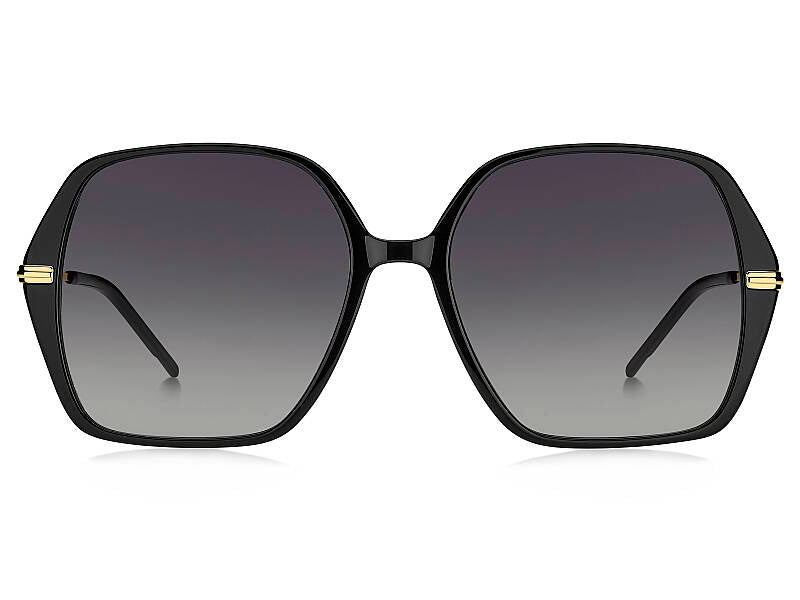 Hugo Boss 1660/S Women's Square Sunglasses - Black & Gold 57mm