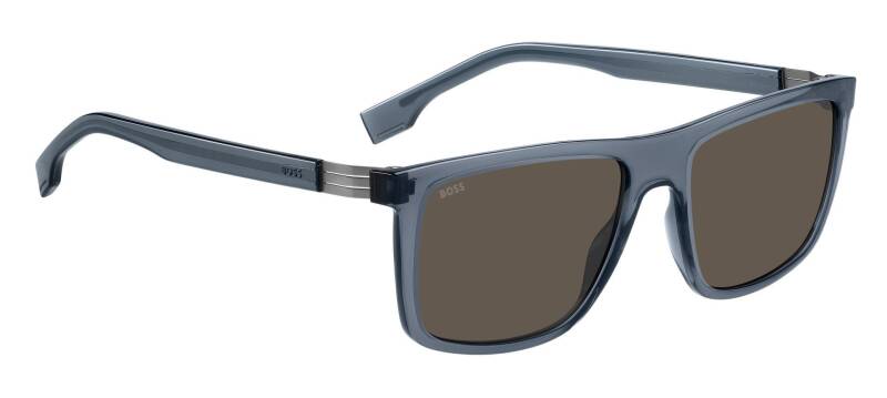 Hugo Boss 1699/S Grey Rectangular Men's Sunglasses 56mm