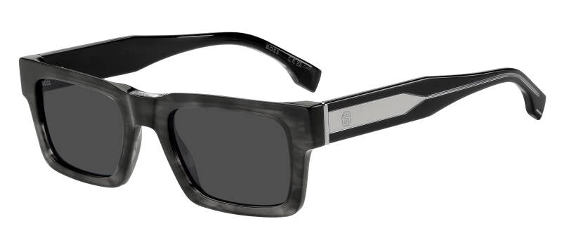 Hugo Boss 1855/S Grey Rectangular Men's Sunglasses 52mm