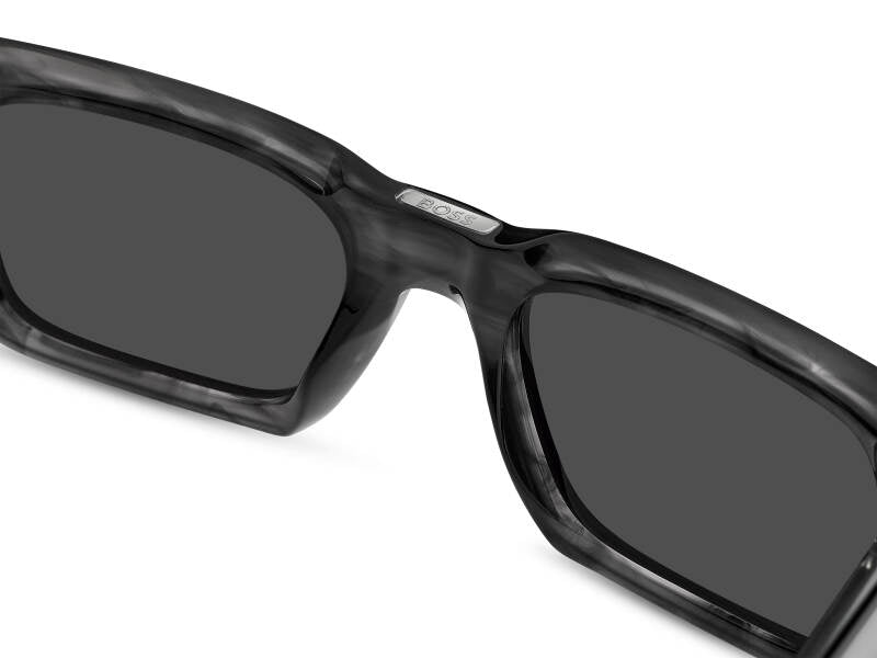 Hugo Boss 1855/S Grey Rectangular Men's Sunglasses 52mm