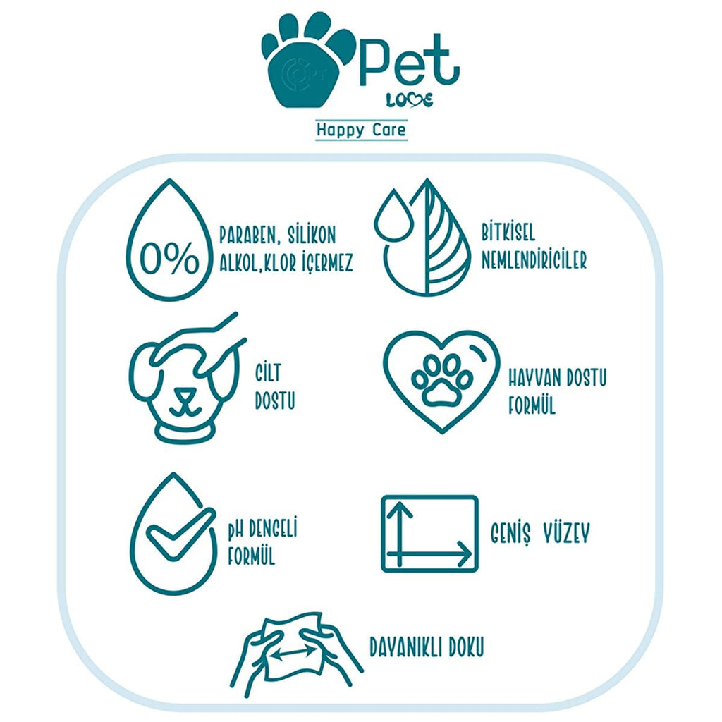 Pet Love Pet Grooming Wipes with 100% Natural Argan Oil - Convenient, Chemical-Free Cleaning for Pets