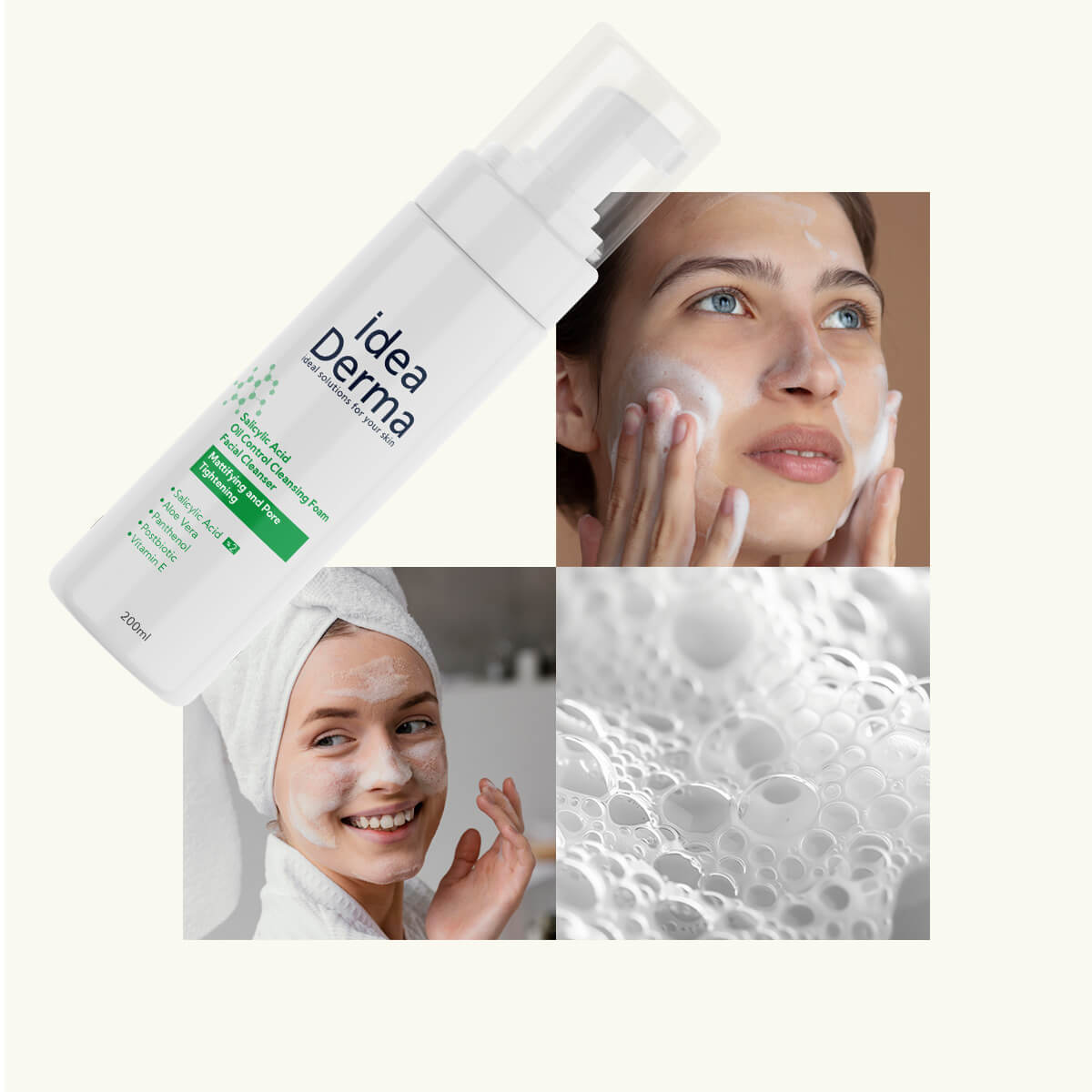 Idea Derma Salicylic Acid Face Wash Foam for Oily Skin 200 ml