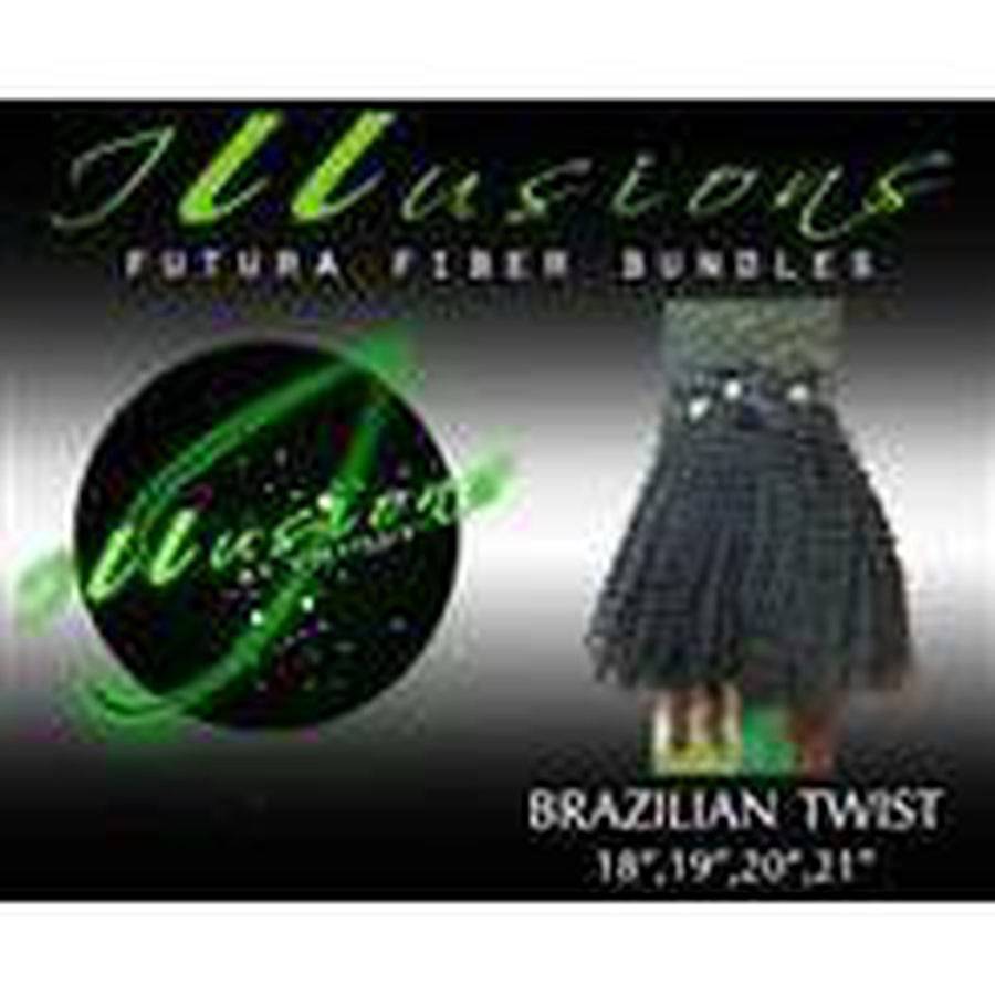 Illusions Collection Brazilian Twist Hair Bundle with Closures, 4 Pieces