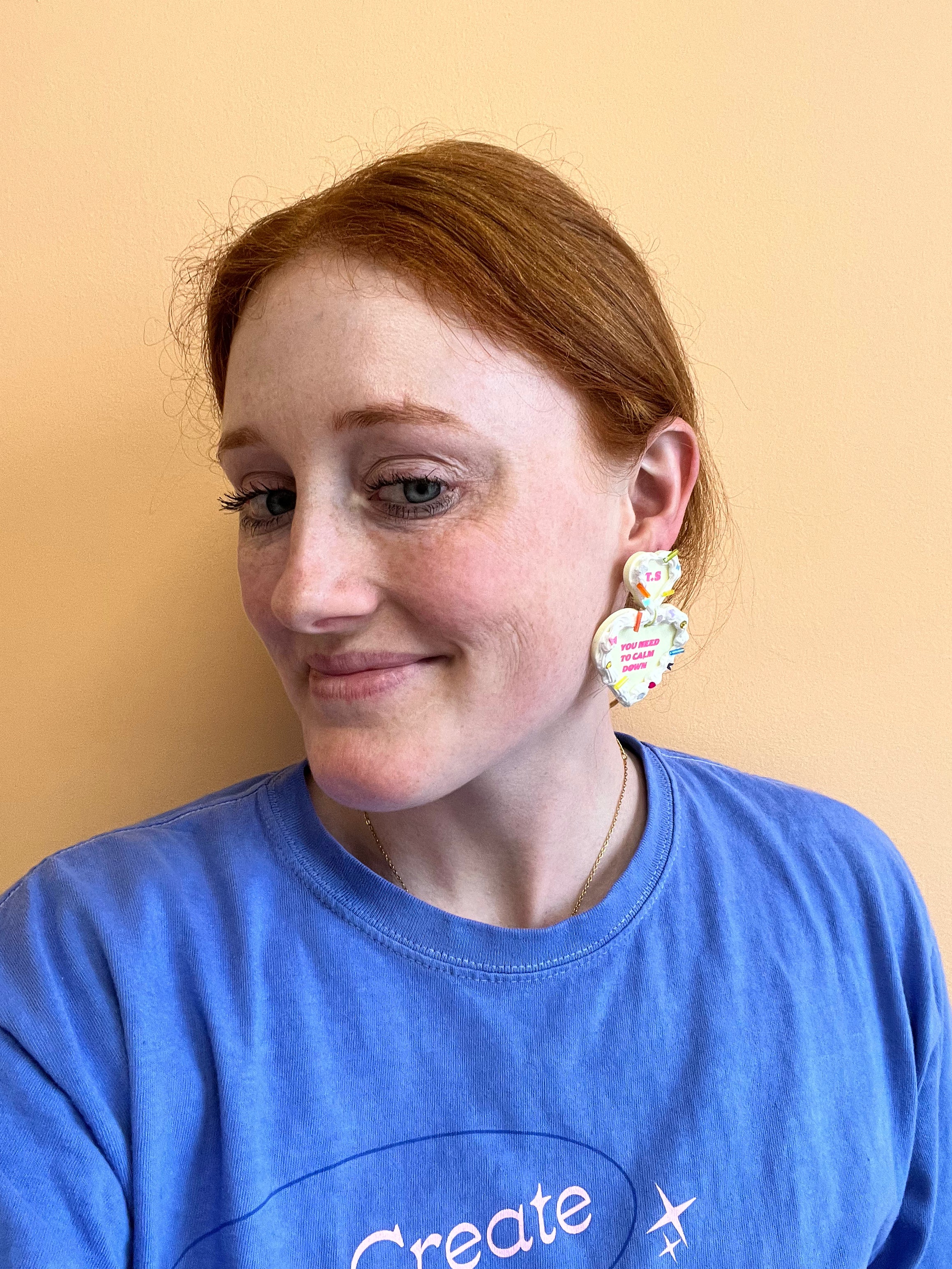 You Need To Calm Down Cake Earrings