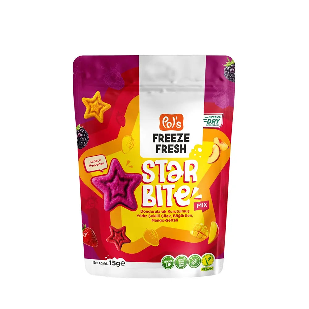 Pol's Freeze Fresh Star Bite Mix Crunchy Dried Fruit 15g