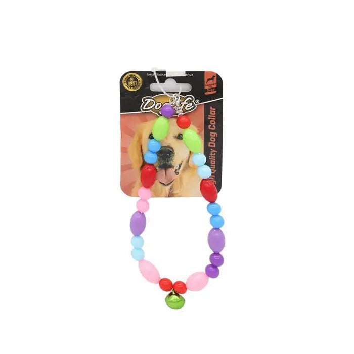 Dog Life Beaded Dog Collar with Bell 32cm