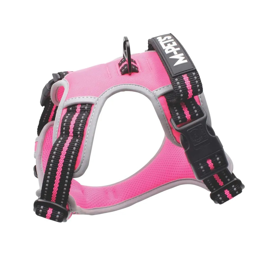 M-Pets Hiking Reflective Soft Dog Harness Pink XL