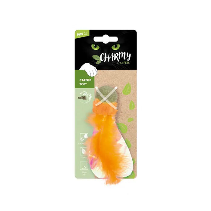M-Pets Charmy Firefly Catnip Cat Toy in Orange