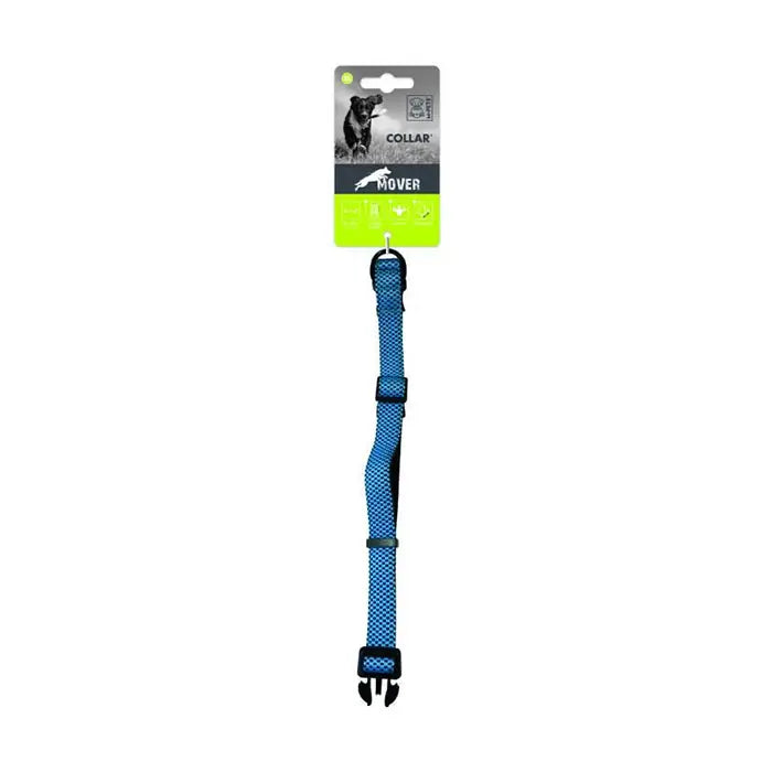 M-Pets Mover Dog Collar Adjustable Nylon Blue Small