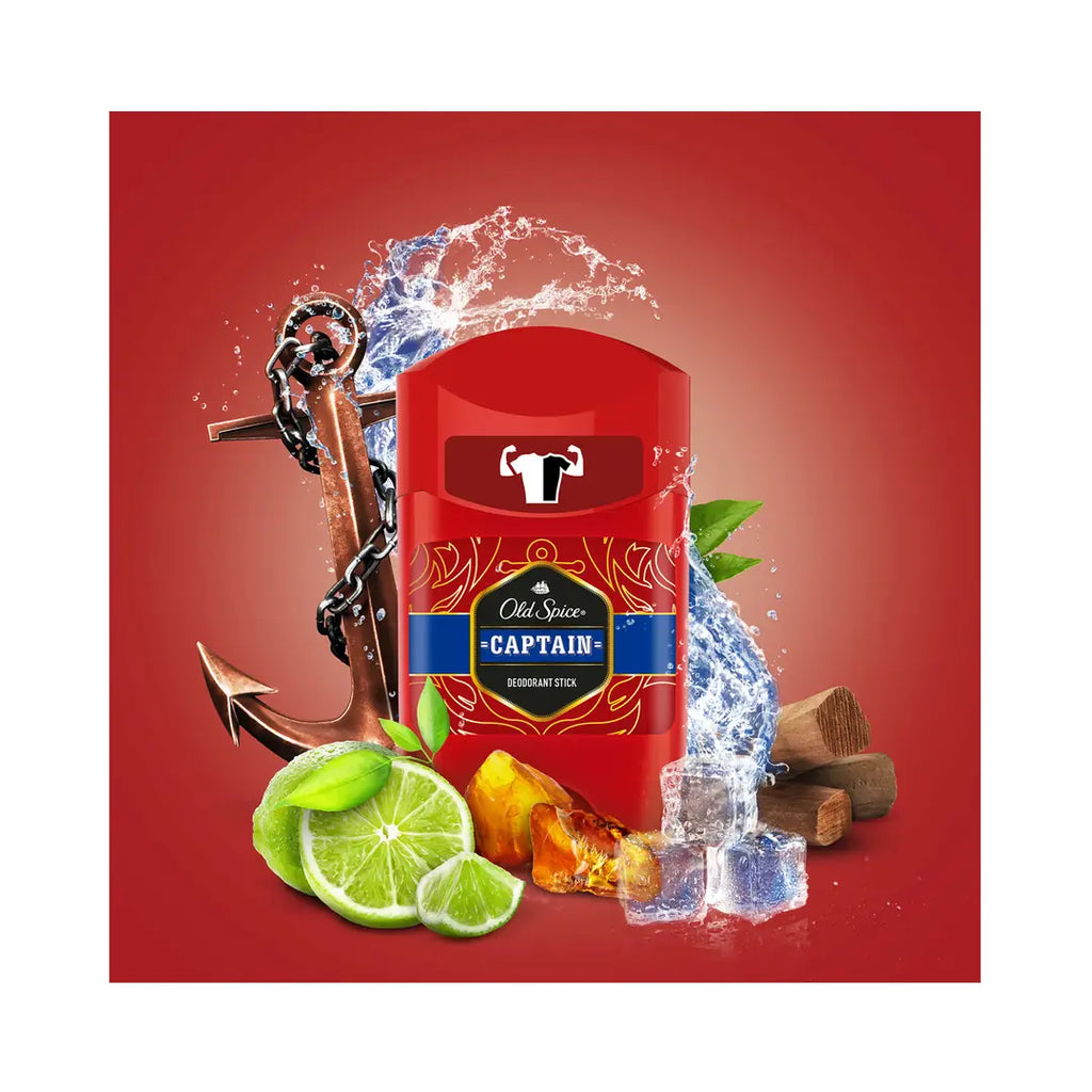 Old Spice Captain Deodorant Stick Long Lasting Freshness 50 ml