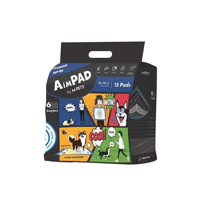 M-Pets Aipad Dog Training Pads Leak-Proof 60x90cm 15 Count