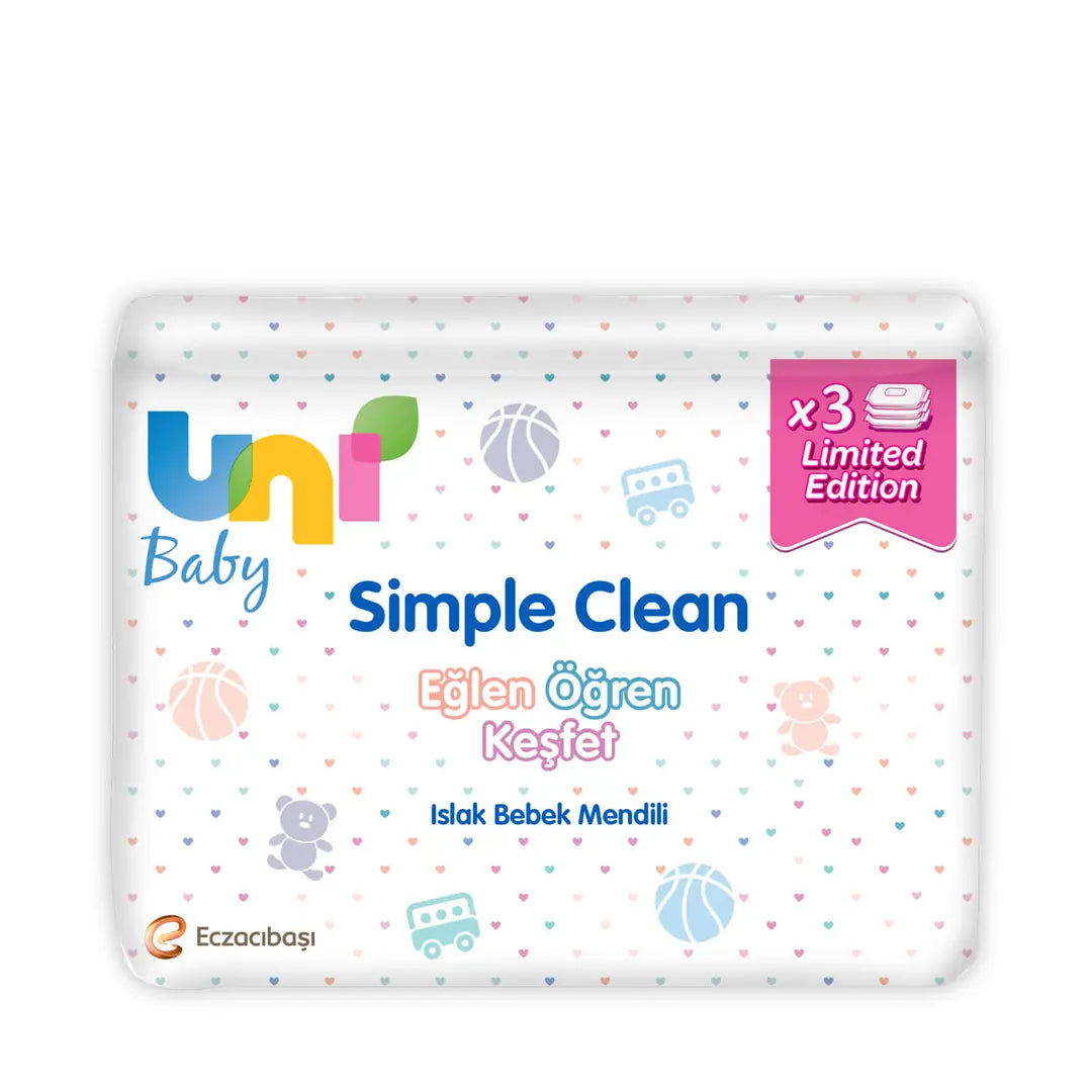 Uni Baby Simple Clean Wet Baby Wipes Gentle Cleansing 156 Count