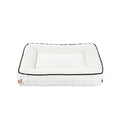 M-Pets Warm Hug Velvet Pet Bed for Cats and Dogs White Large