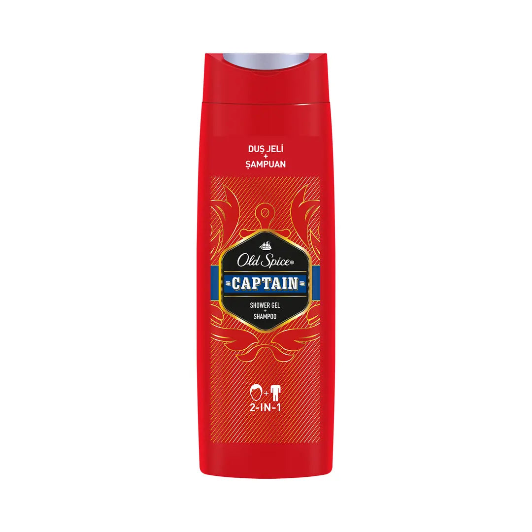 Old Spice Captain Shower Gel & Shampoo for Freshness 400ml