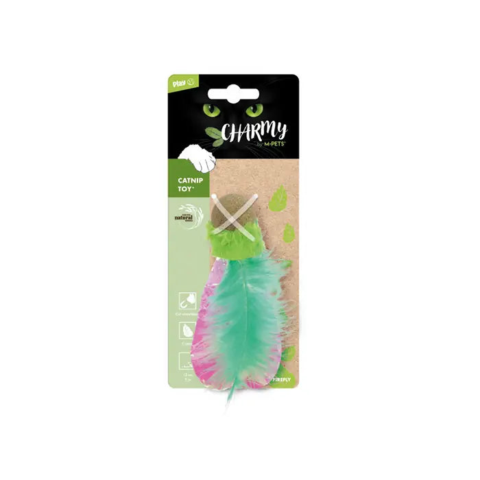 M-Pets Charmy Firefly Catnip Cat Toy in Green