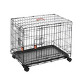 M-Pets Voyager Small Two-Door Wheeled Dog Crate Black 61x46x48cm