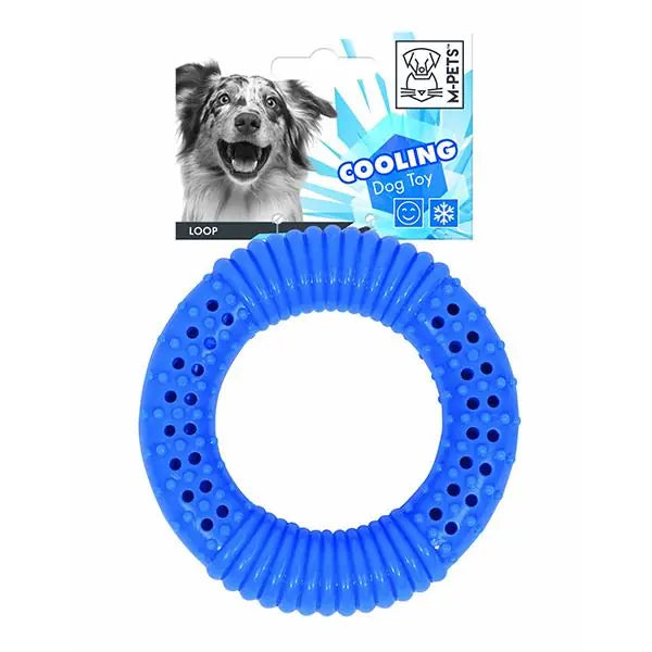 M-Pets Frozen Cooling Loop Dog Toy for Hot Days, 10 cm