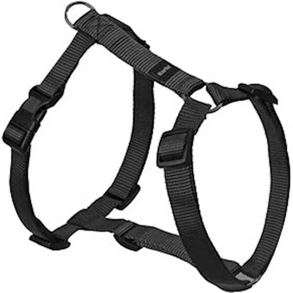 Flamingo Asp Adjustable Dog Harness Black 25-40cm