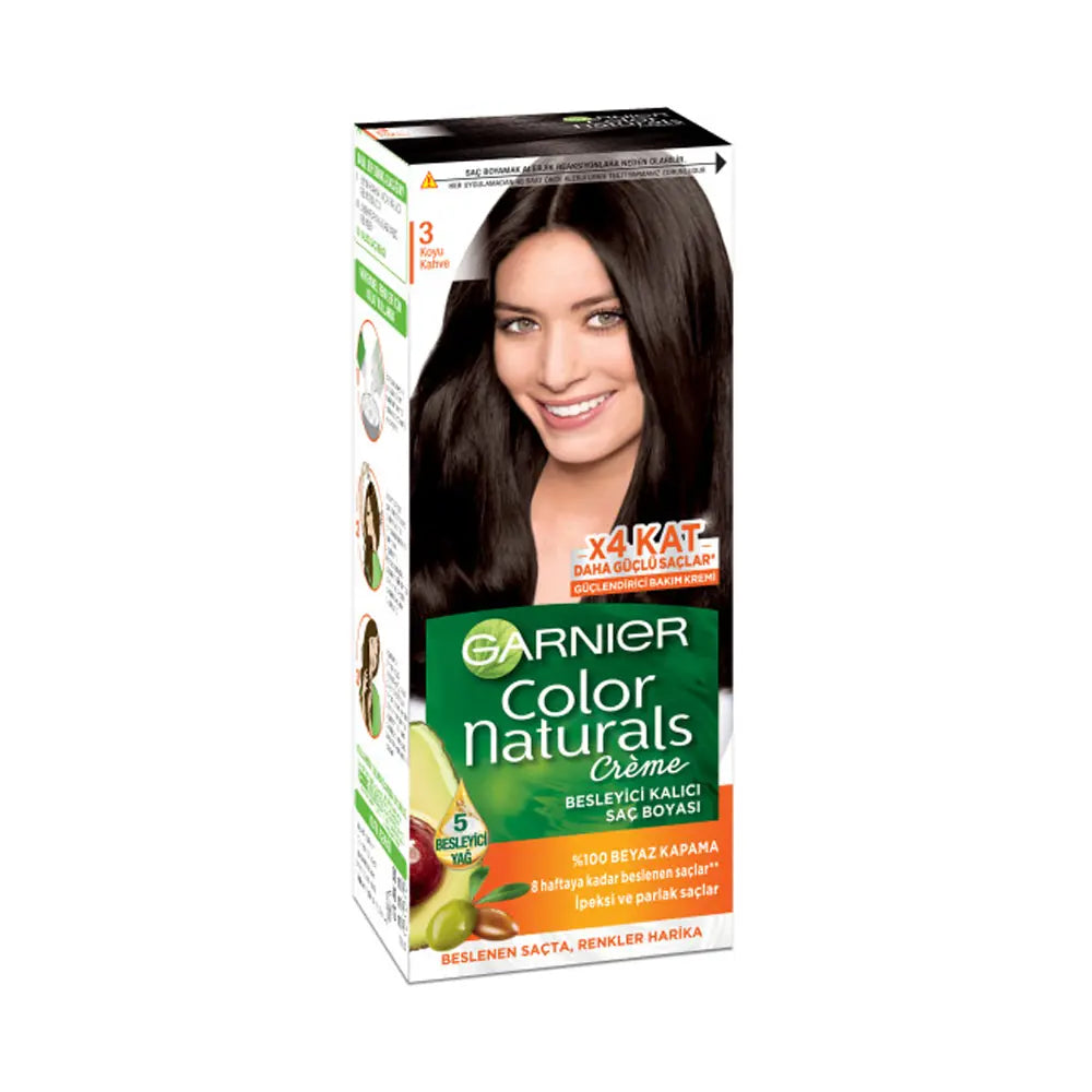 Garnier Color Naturals Nourishing Hair Color 3 Dark Brown