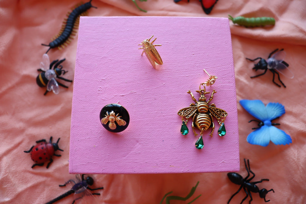 Queen Bee Metal Dangles