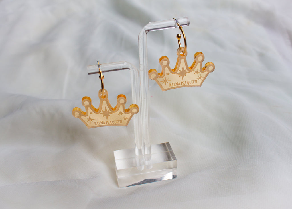 Karma is a Queen Earrings