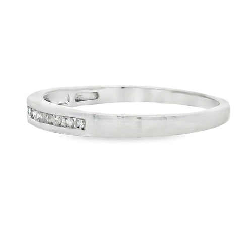 .11ct Diamond Wedding Band Ring 14KT White Gold