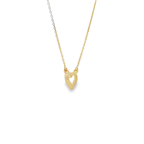 .03ct Diamond Heart Love Pendant 14KT Yellow Gold
