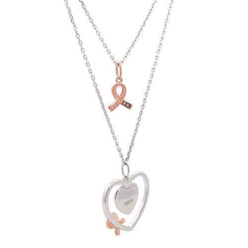.02ct Diamond Heart Love Pendant Sterling Silver