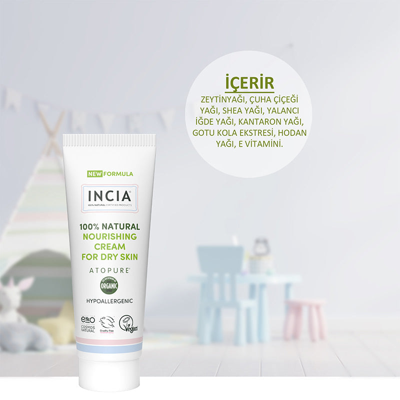 Incia 100% Natural Gel Cream for Dry Skin 60 ml