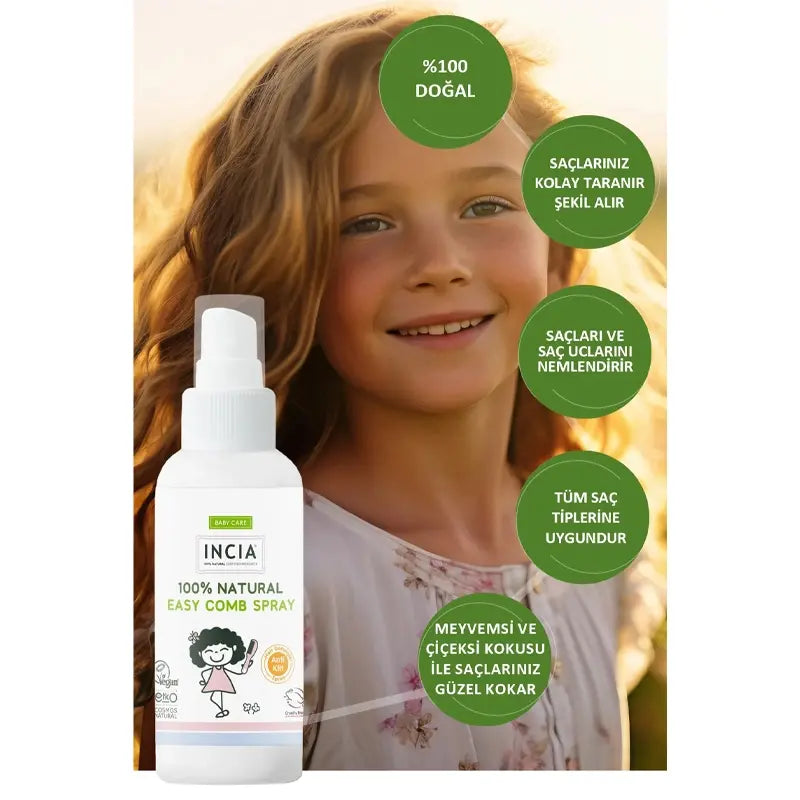 Incia Baby Care Natural Easy Comb Detangling Spray 100ml
