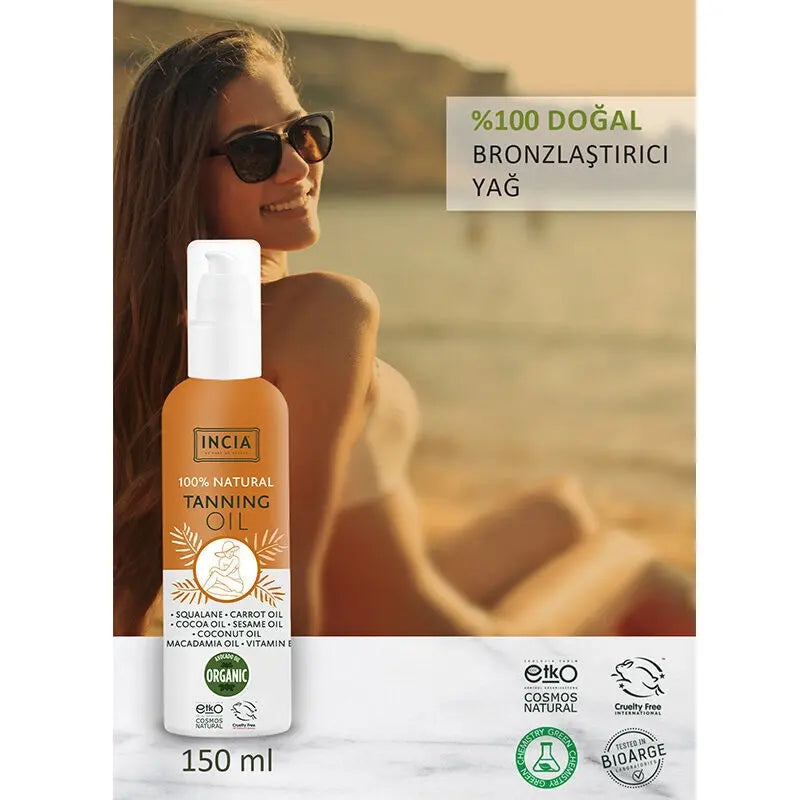 Incia Natural Tanning Oil for a Sun-Kissed Glow 150ml