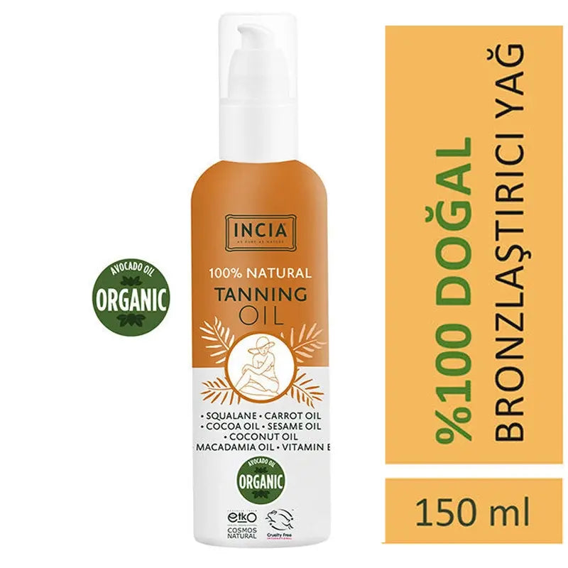 Incia Natural Tanning Oil for a Sun-Kissed Glow 150ml