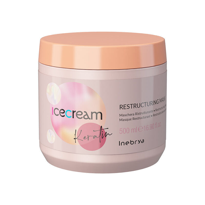 Inebrya Ice Cream Keratin Restructuring Mask for Damaged Hair 500 ml