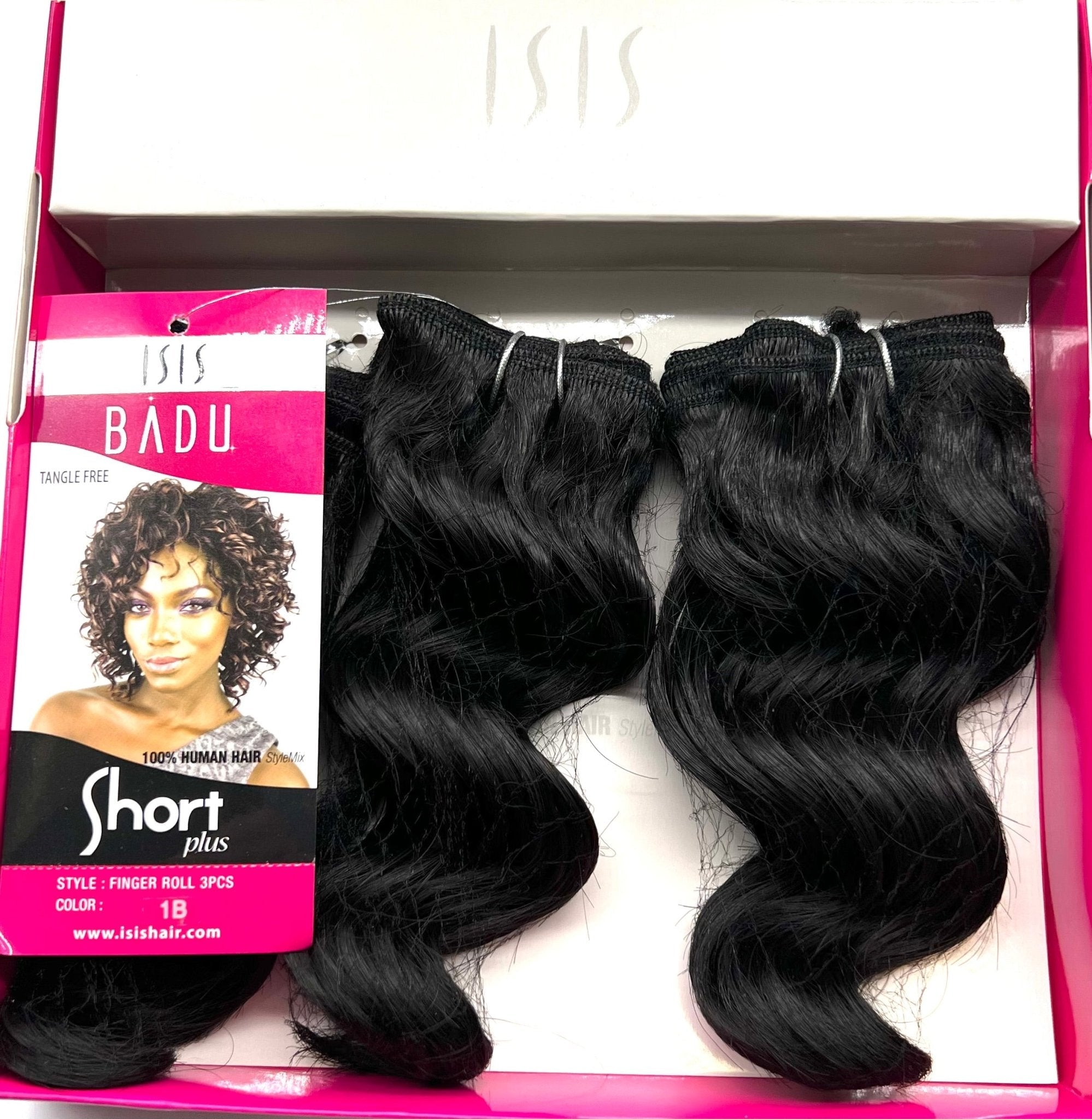 ISIS 100% Human Hair Short Plus Finger Rolls 3 pcs