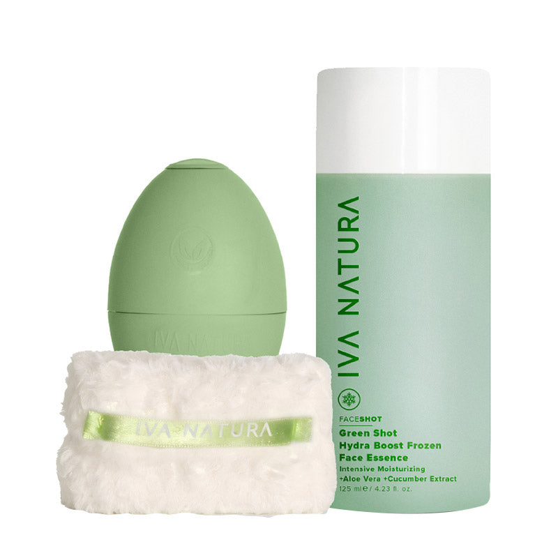 Iva Natura Green Face Shot Set Balancing Toner and Tools 125ml