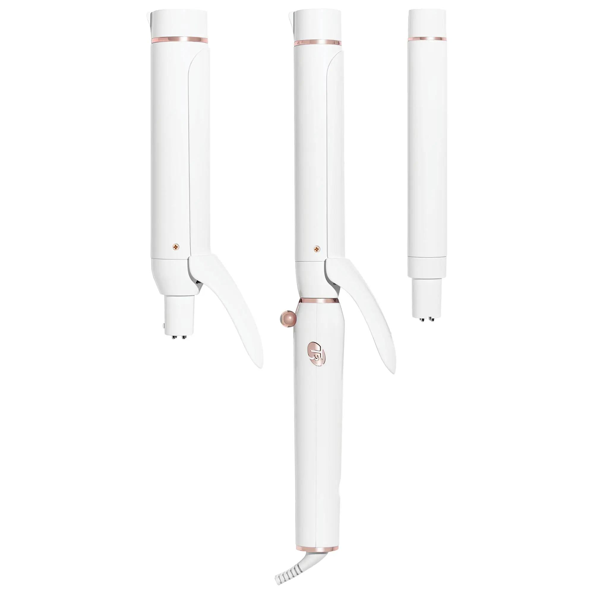 T3 Switch Kit Wave Trio Interchangeable Curling Iron for Versatile Styling - 3 Barrels for Various Curl Patterns