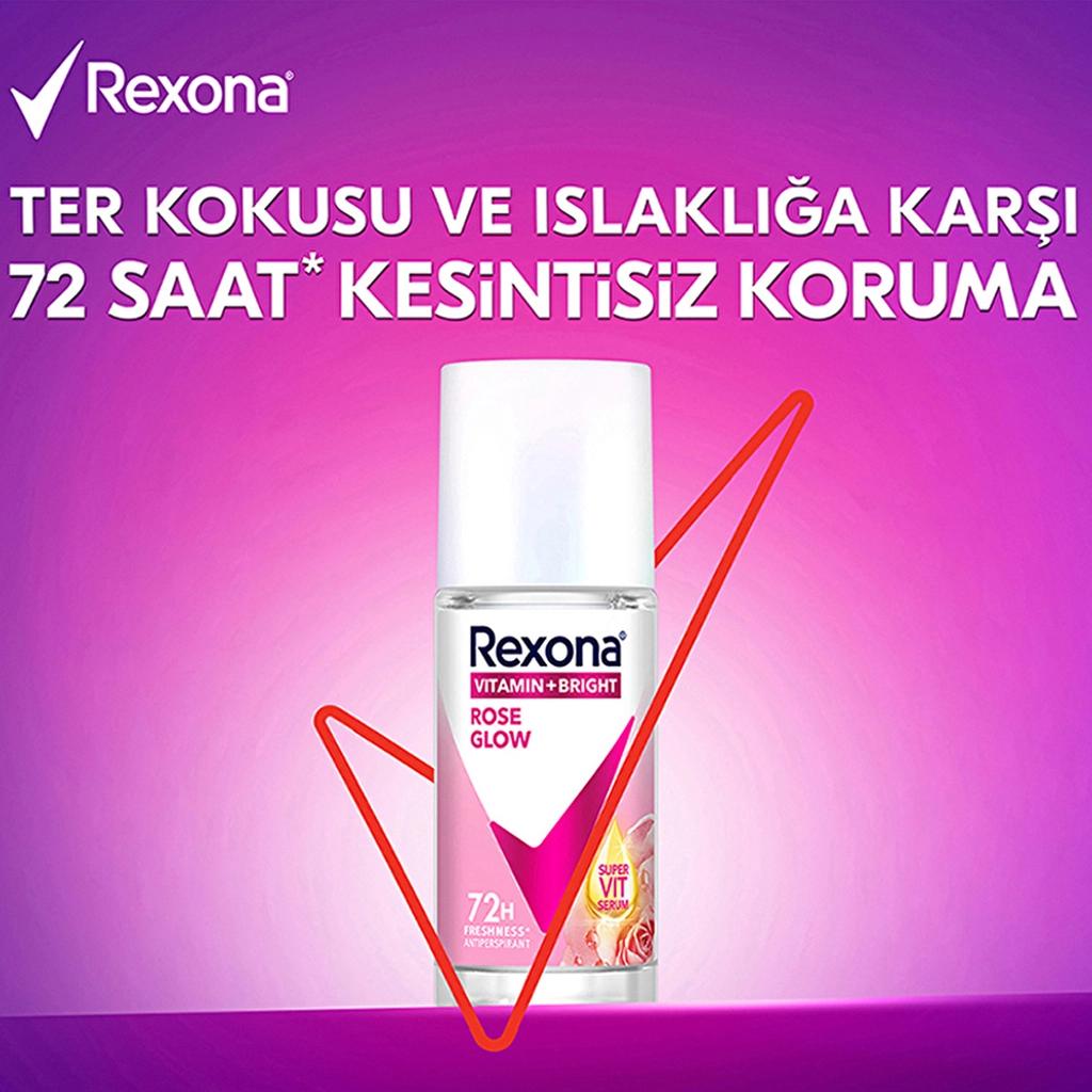 Rexona Rose Glow Vitamin + Bright Roll-On Deodorant 45 ml