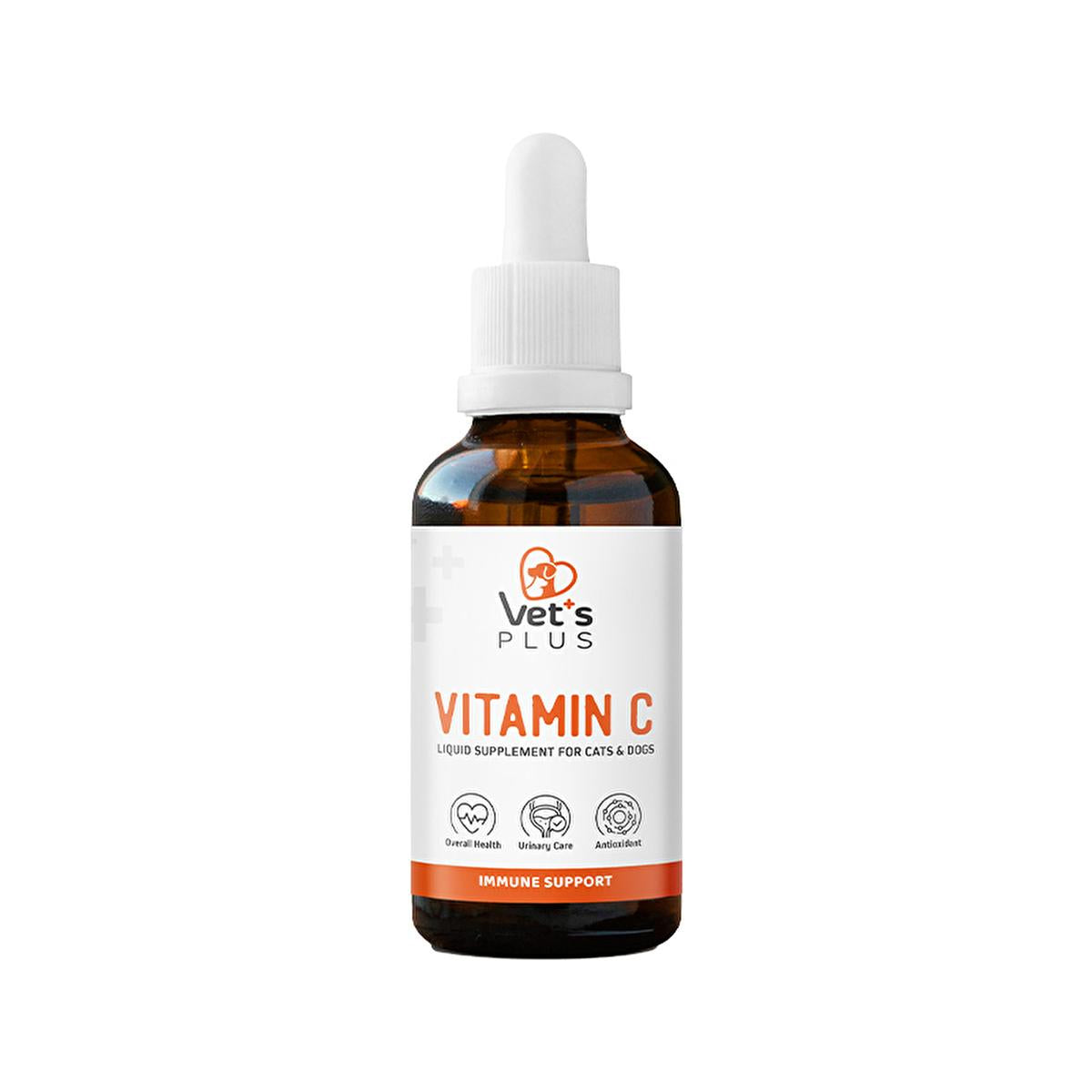 Vet's Plus Vitamin C Supplement for Pets - Liquid Immune System Support for Cats and Dogs