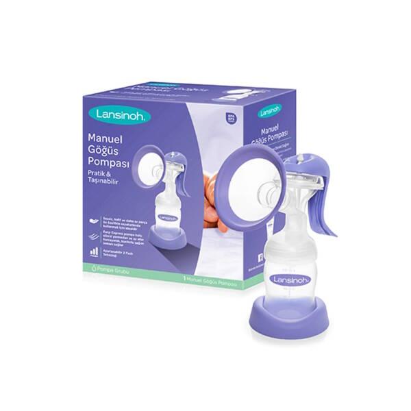 Lansinoh Manual Breast Pump - Efficient Milk Expression for Breastfeeding Mothers - Comfortable, Portable, and Compatible with Lansinoh Storage Bags
