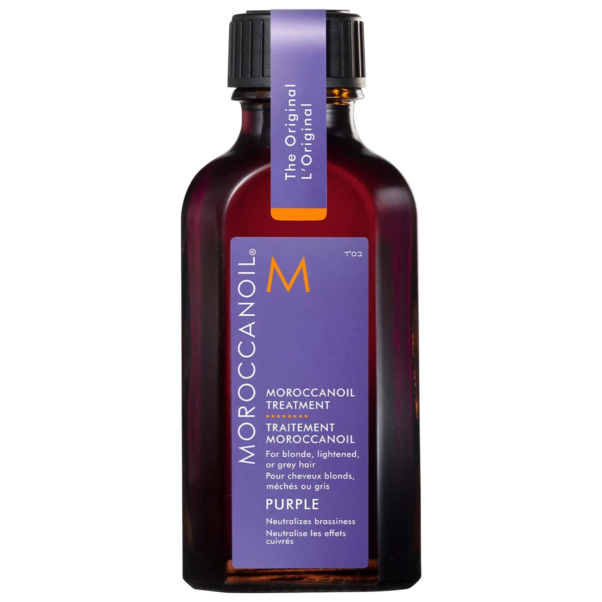 Moroccanoil Treatment Purple Hair Oil for Blonde Hair - Neutralizes Brassiness, Improves Shine & Conditions
