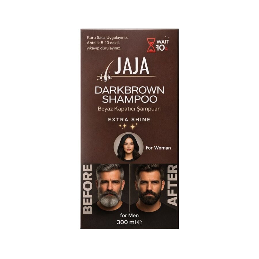 Jaja Dark Brown Vitamin Pigment Shampoo for Gray Coverage 300 ml