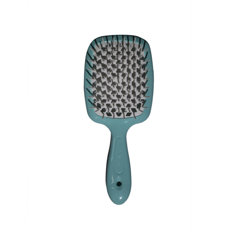 Janeke Superbrush Detangling Hair Brush Turquoise & White