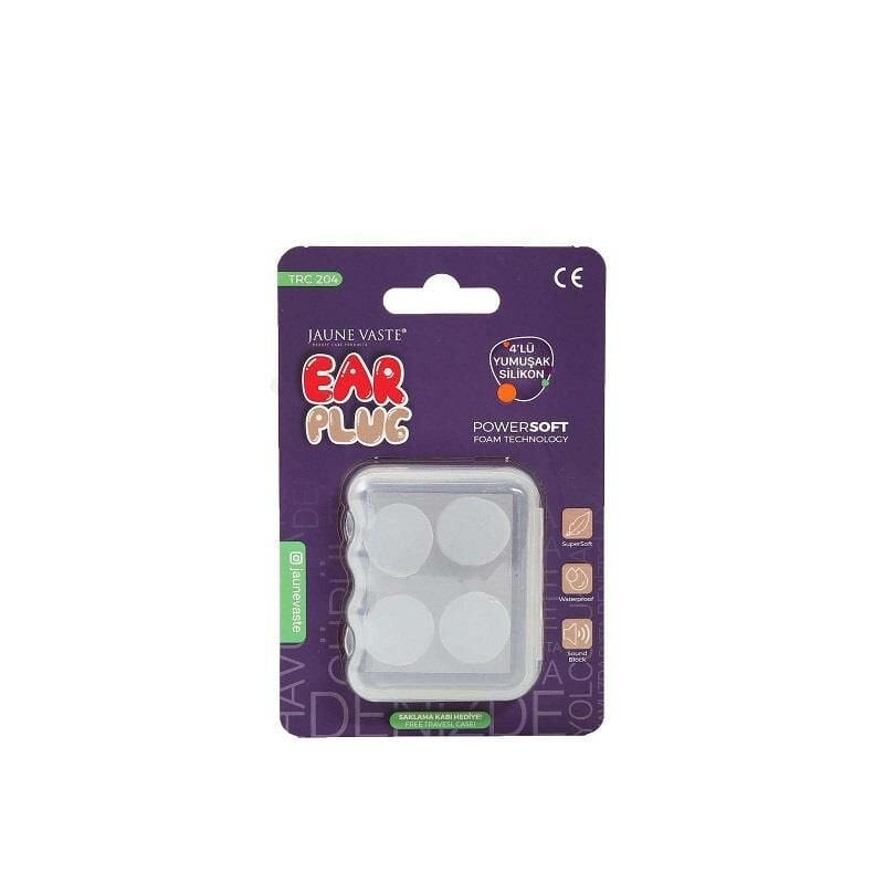 Jaune Vaste Soft Silicone Ear Plugs Noise Reduction 4 Count