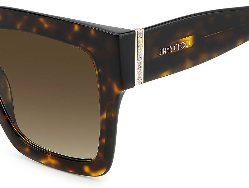 Jimmy Choo Edna/S Brown Women's Designer Sunglasses 52mm