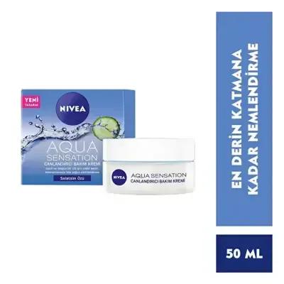 Nivea Aqua Sensation: Refreshing Facial Moisturizer with Cucumber & Hyaluronic Acid - Lightweight, Non-Greasy Daily Face Hydration, 1.69 fl oz