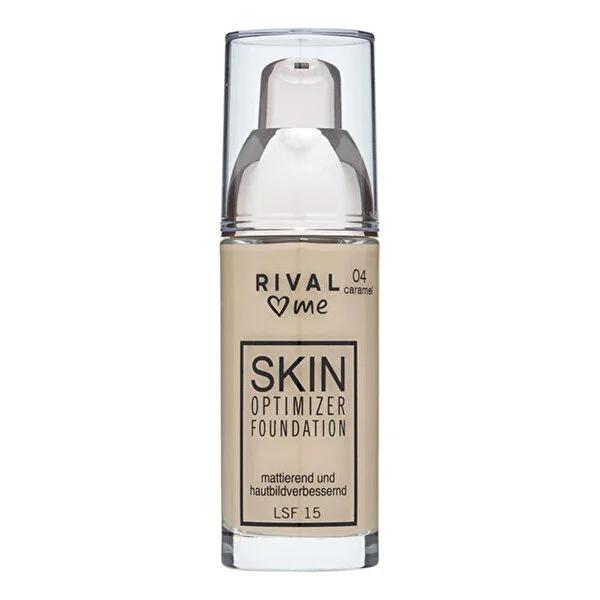 Rival Loves Me Fondöten Skin Optimizer No:04 Caramel 30 ml - Dermatologically Tested Skincare for All Skin Types