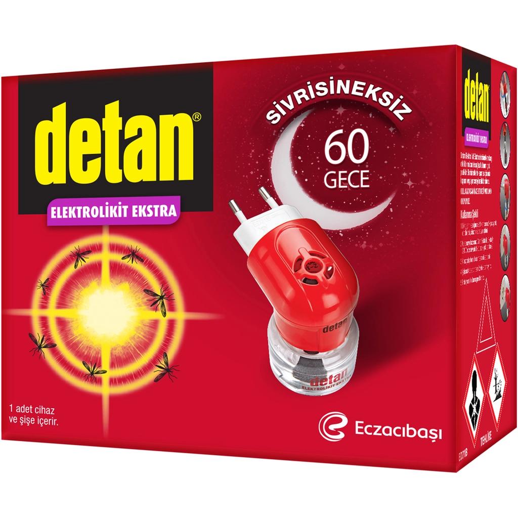 Detan Mosquito Repellent 60 Night Liquid Refill & Device 45 ml